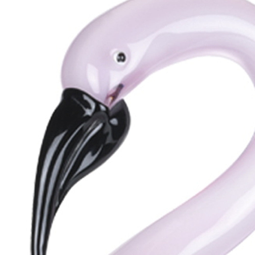 13 Mouth Blown Pink Flamingo Art Glass By Homeroots | Sculptures | Modishstore - 5