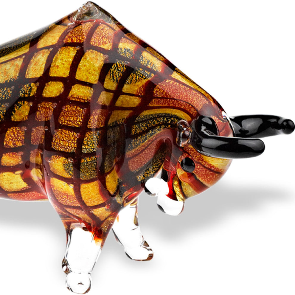 9 MultiColor Large Bull Art Glass By Homeroots | Sculptures | Modishstore - 2