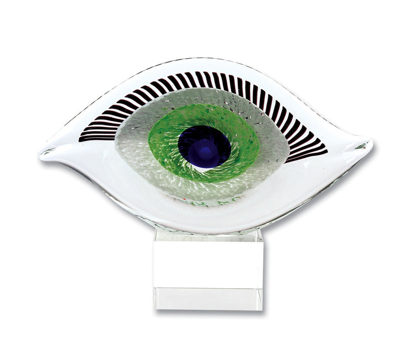 7 MultiColor Glass Art Glass Eye Centerpiece By Homeroots | Sculptures | Modishstore