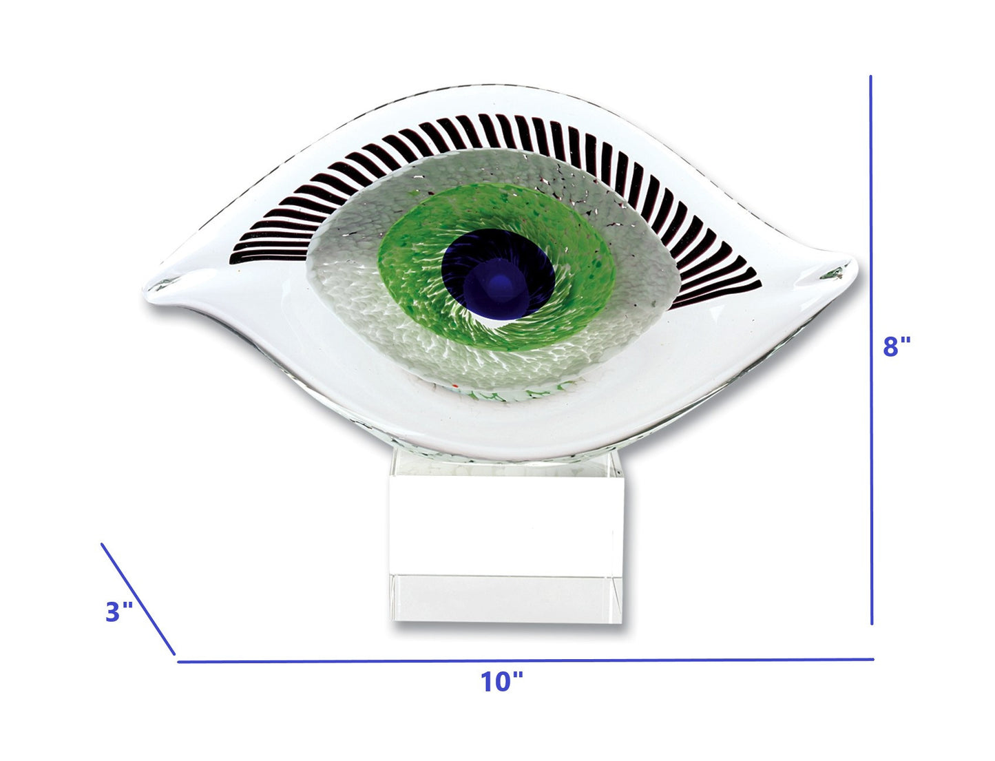 7 MultiColor Glass Art Glass Eye Centerpiece By Homeroots | Sculptures | Modishstore - 4