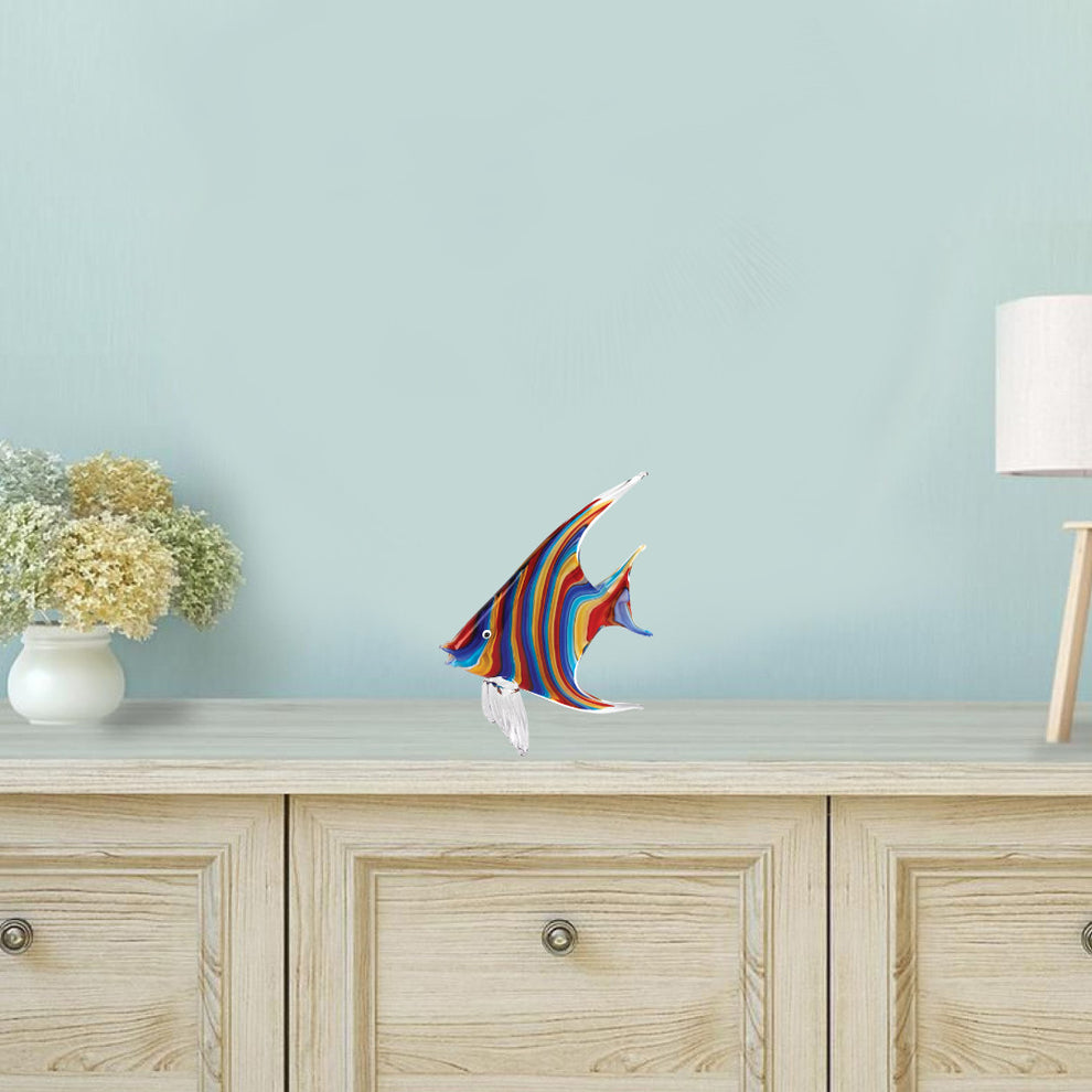 8 Mouth Blown Rainbow Tropical Fish Art Glass By Homeroots | Sculptures | Modishstore - 3