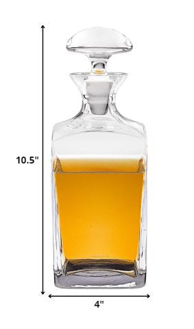 Mouth Blown European Crystal Scotch Or Whiskey Decanter 34 Oz By Homeroots | Drinkware | Modishstore - 2