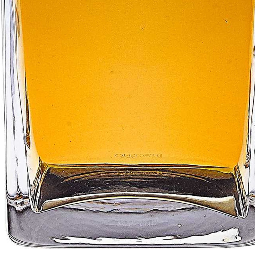Mouth Blown European Crystal Scotch Or Whiskey Decanter 34 Oz By Homeroots | Drinkware | Modishstore - 4