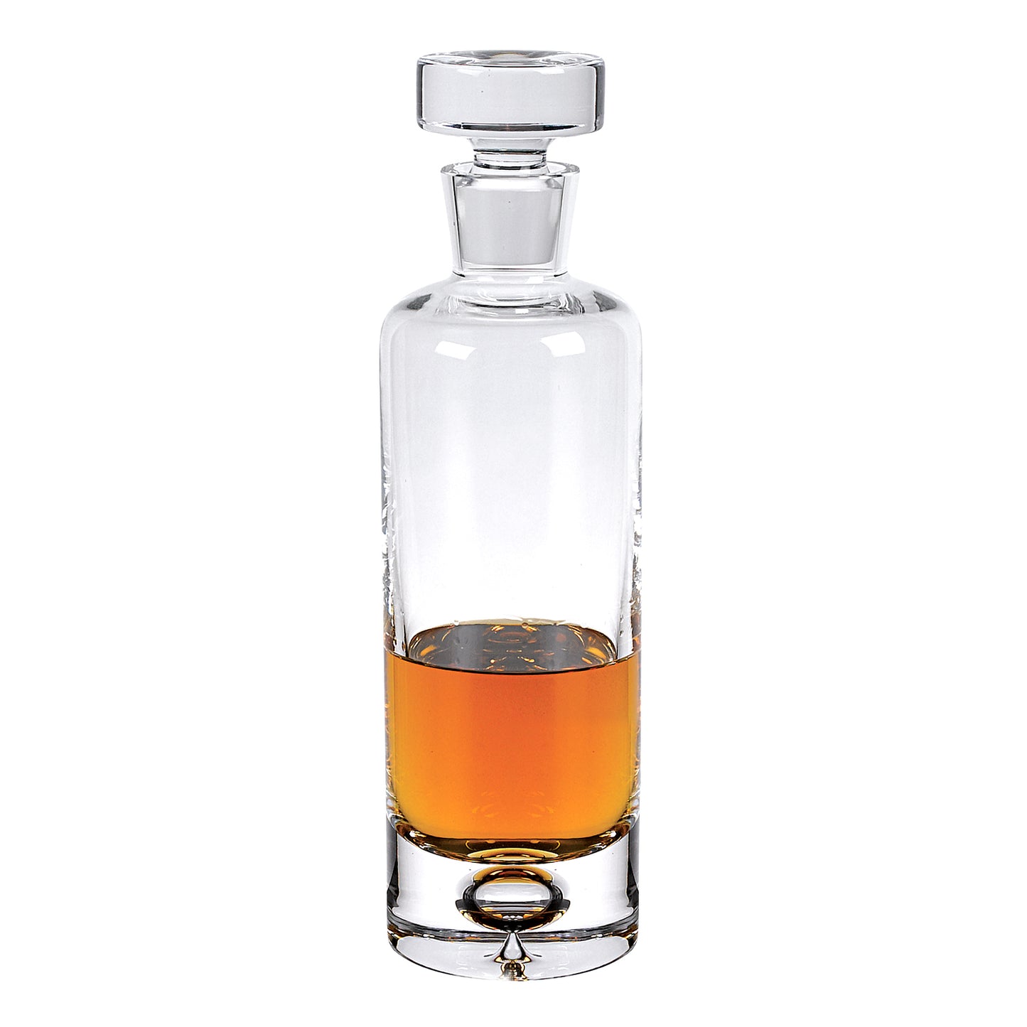 Mouth Blown European Crystal Round Decanter 28 Oz By Homeroots | Drinkware | Modishstore