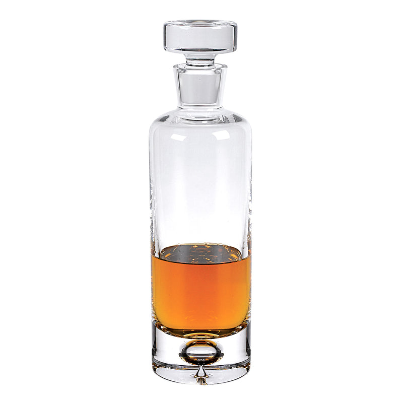 Mouth Blown European Crystal Round Decanter 28 Oz By Homeroots | Drinkware | Modishstore