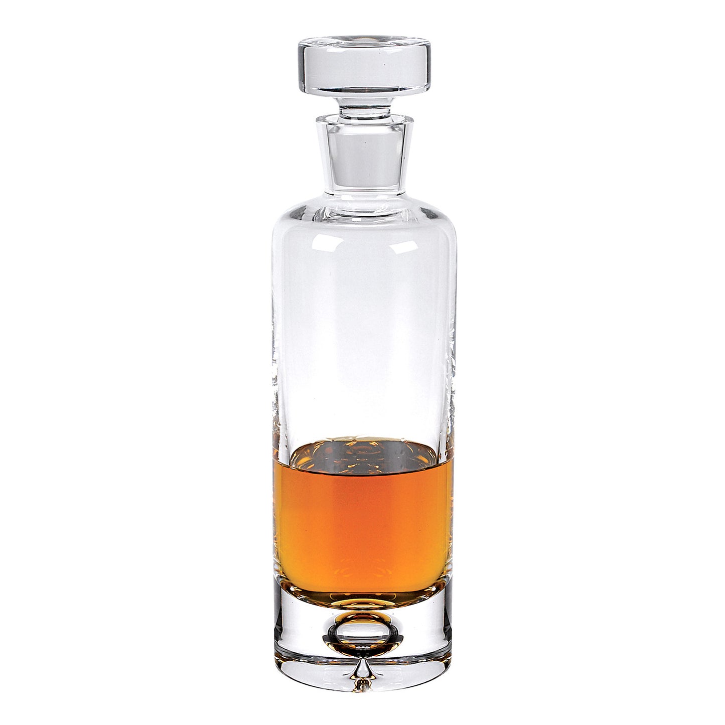 Mouth Blown European Crystal Round Decanter 28 Oz By Homeroots | Drinkware | Modishstore - 3