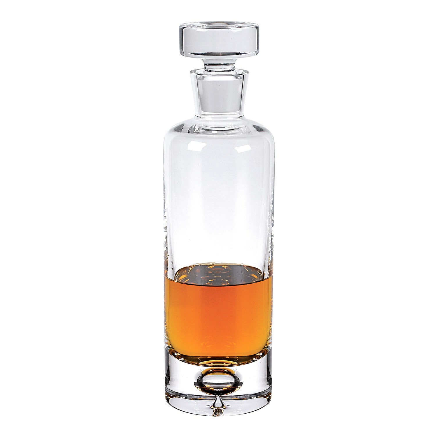 Mouth Blown European Crystal Round Decanter 28 Oz By Homeroots | Drinkware | Modishstore - 3