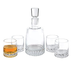 Mouth Blown European Crystal 5 Pc Whiskey Set By Homeroots