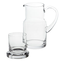 8 Mouth Blown Glass 2 Pc Bedside Or Desktop Carafe Set 24 Oz By Homeroots