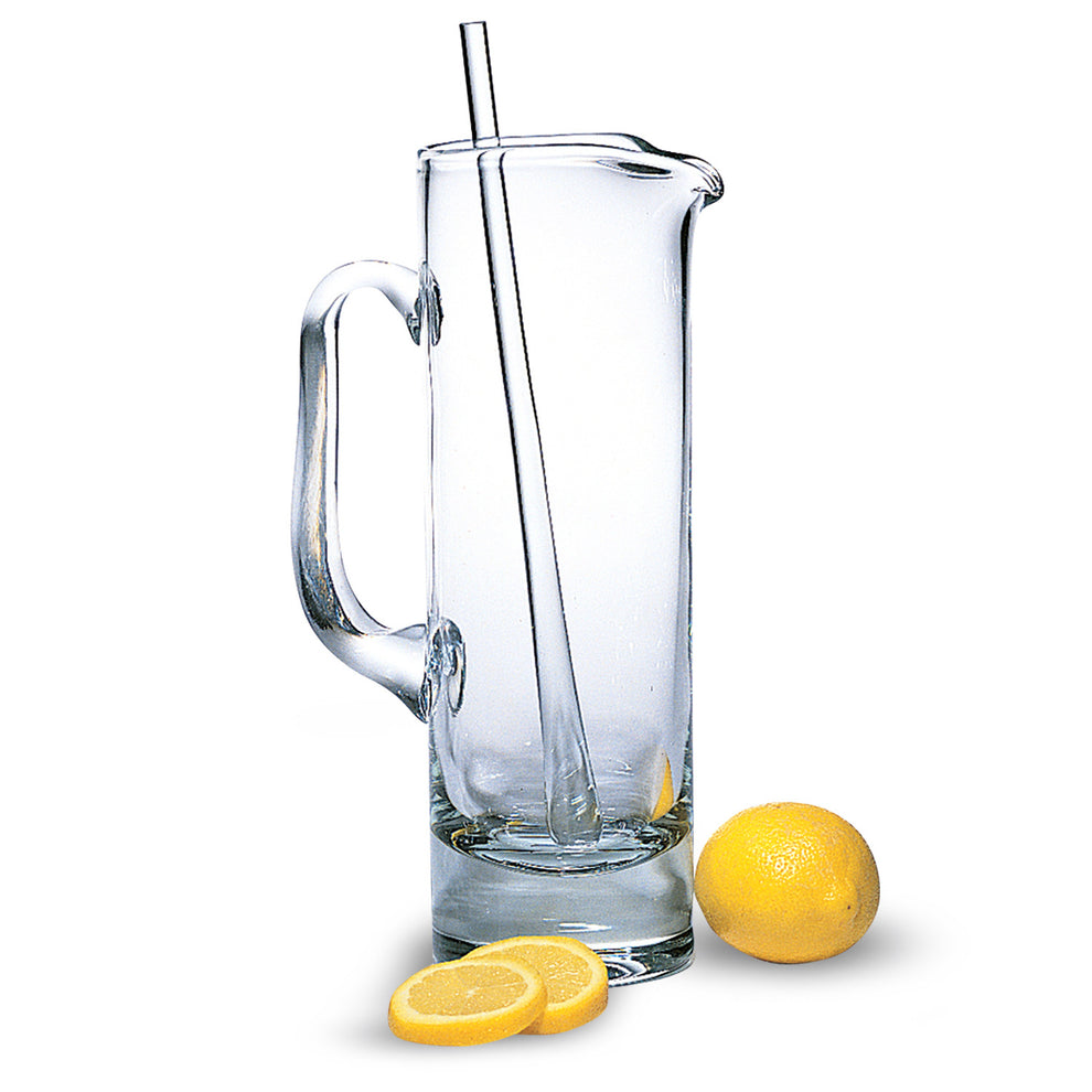 Mouth Blown European Crystal Martini Pitcher And Stirrer 54 Oz By Homeroots | Drinkware | Modishstore - 3