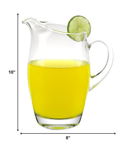 9 Mouth Blown Crystal Barrel Water Juice Or Iced Tea Pitcher 54 Oz By Homeroots | Bottles & Jugs | Modishstore - 2
