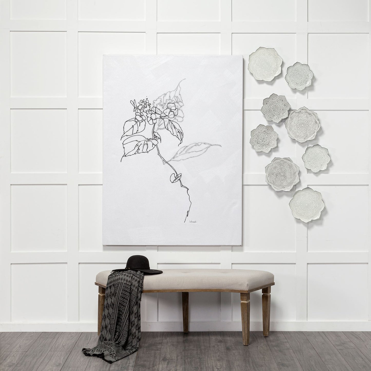 Solid Wood Curved Beige Upholstered Bench By Homeroots | Benches | Modishstore