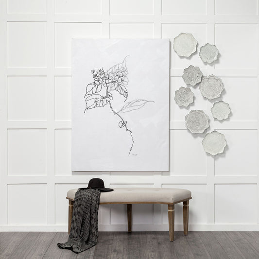 Solid Wood Curved Beige Upholstered Bench By Homeroots | Benches | Modishstore