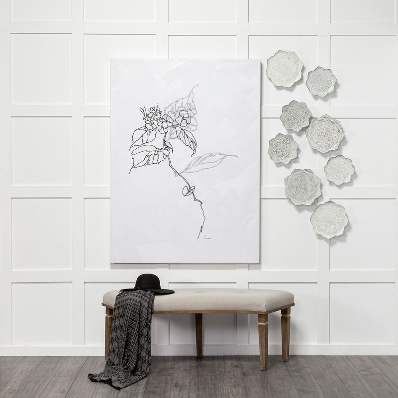 Solid Wood Curved Beige Upholstered Bench By Homeroots | Benches | Modishstore