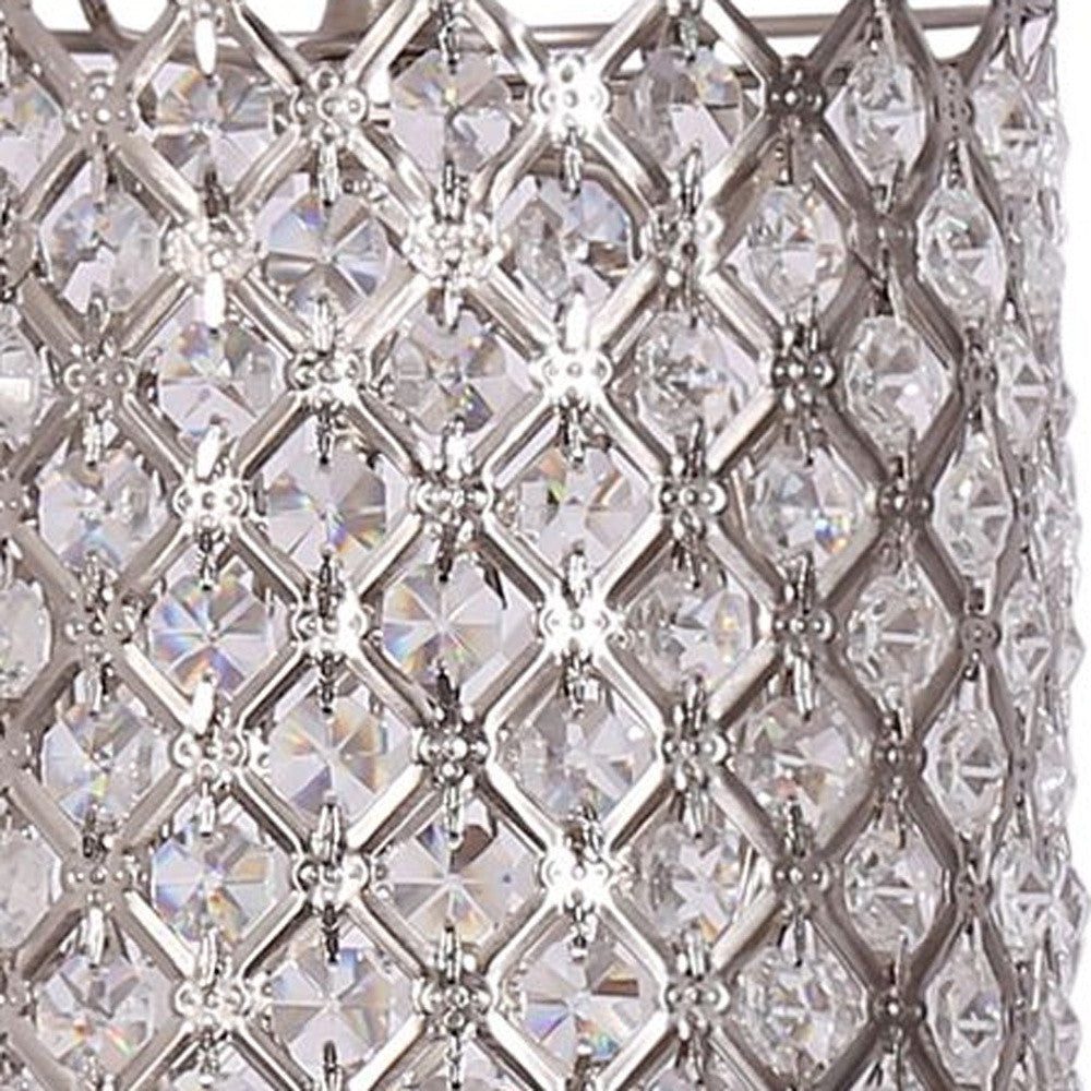 Set of 2 Metal Table Lamps with Crystal Bead Shade By Homeroots | Table Lamps | Modishstore - 4