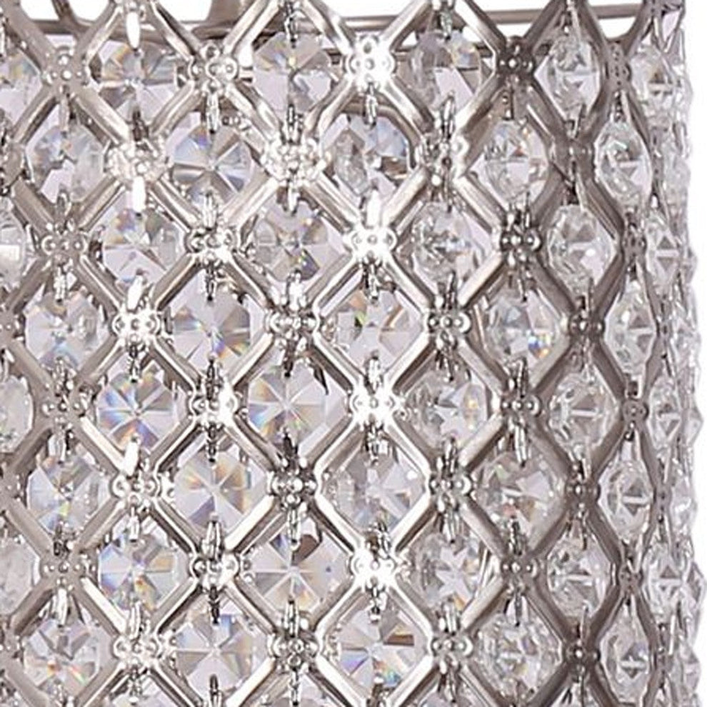 Set of 2 Metal Table Lamps with Crystal Bead Shade By Homeroots | Table Lamps | Modishstore - 4