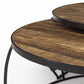 S2 41' & 38' Round Wood Top Nesting Coffee Tables By Homeroots - 376284
