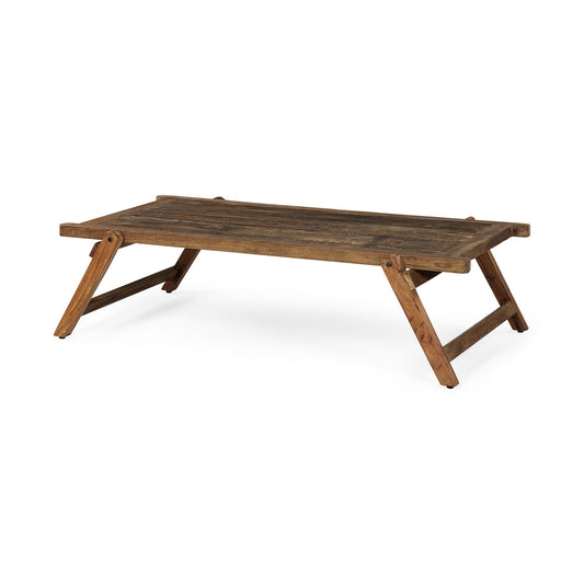 Rectangular Naturally Finished Reclaimed Wood Coffee Table By Homeroots | Coffee Tables | Modishstore