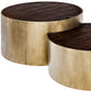S2 39.5' & 31.25' Round Wood Nesting Coffee Tables By Homeroots | Coffee Tables | Modishstore - 4
