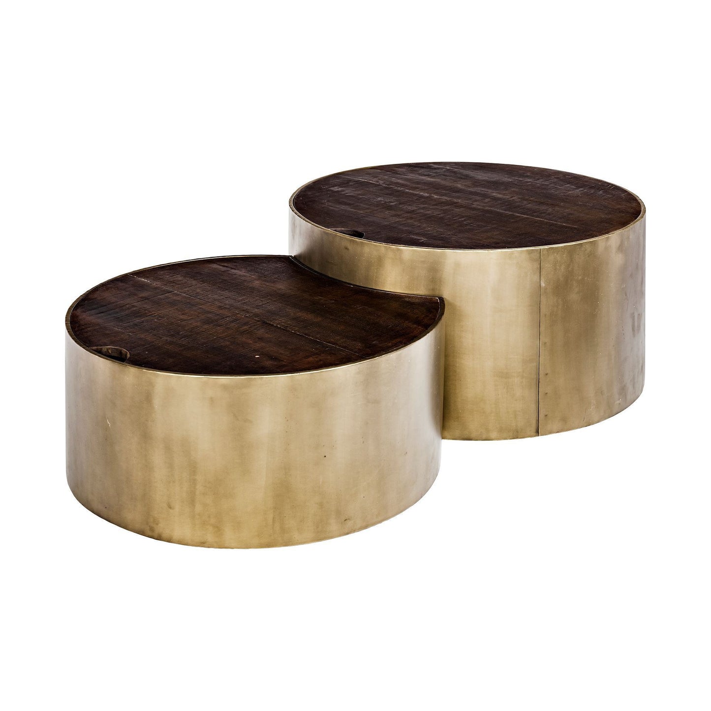 S2 39.5' & 31.25' Round Wood Nesting Coffee Tables By Homeroots | Coffee Tables | Modishstore - 5