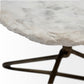 Irregular White Marble Top and Gold Metal Base Coffee Table By Homeroots