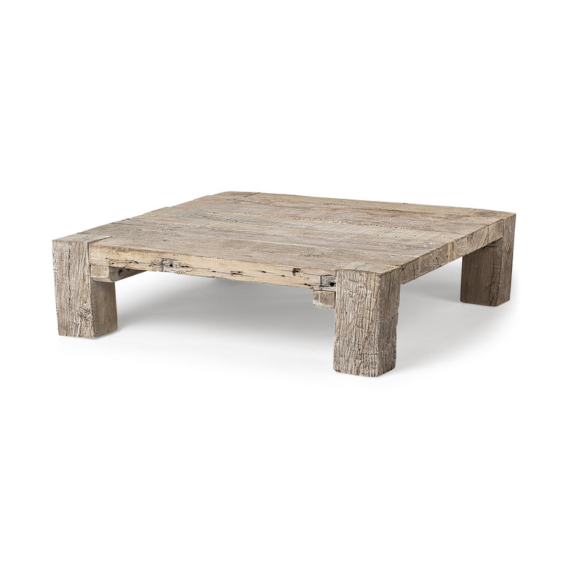 Square Reclaimed Solid Wood Coffee Table By Homeroots | Coffee Tables | Modishstore