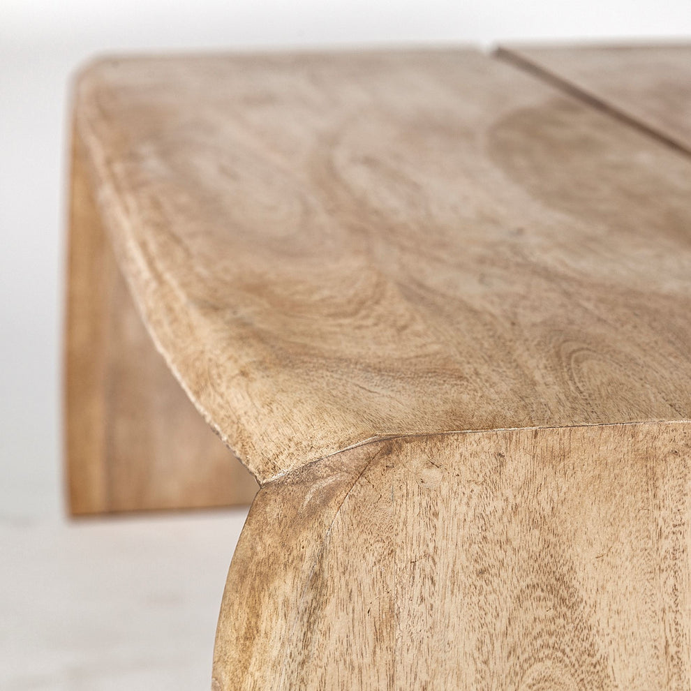 Rectangular Solid Wood Top and Base Coffee Table By Homeroots | Coffee Tables | Modishstore - 4