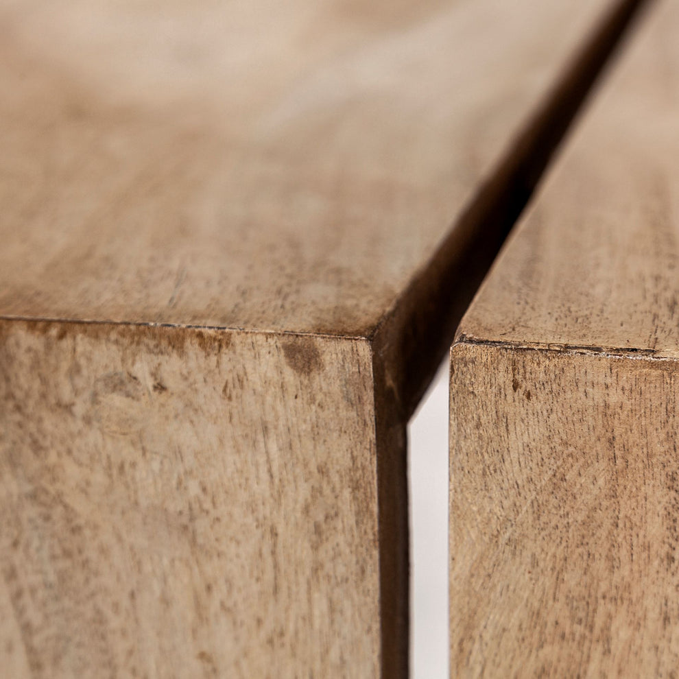 Rectangular Solid Wood Top and Base Coffee Table By Homeroots | Coffee Tables | Modishstore - 5