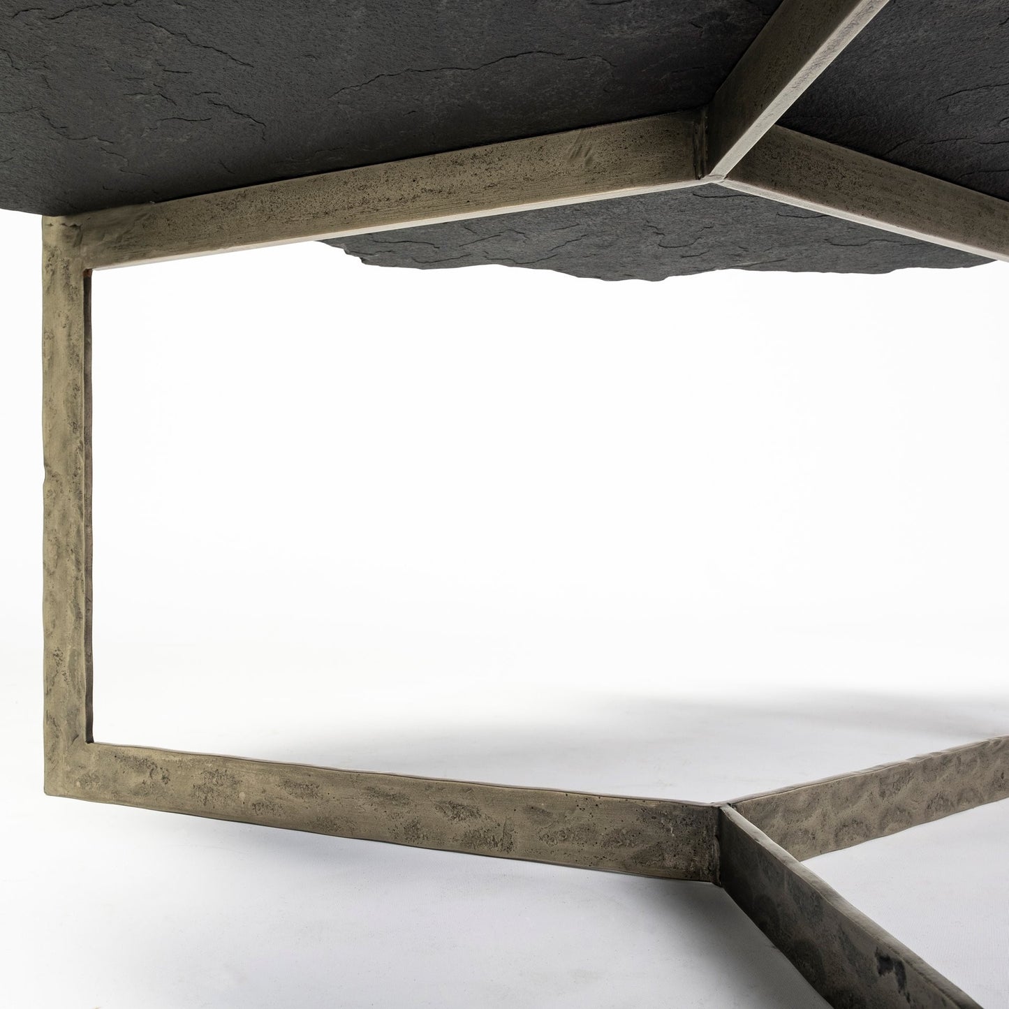 Irregular Live-Edge Slat wFlat Iron Base Coffee Table Top By Homeroots | Coffee Tables | Modishstore - 5