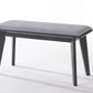 Modern Grey Fabric Upholstered Dining Bench with Charcoal Grey painted wood legs By Homeroots | Benches | Modishstore - 2