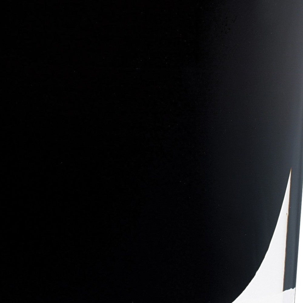 8 Mouth Blown Crystal European Made Lead Free Jet Black Pocket Shaped Vase By Homeroots | Vases | Modishstore - 5