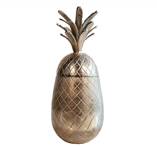 Pineapple Storage Aluminium Decor By Homeroots | Sculptures | Modishstore