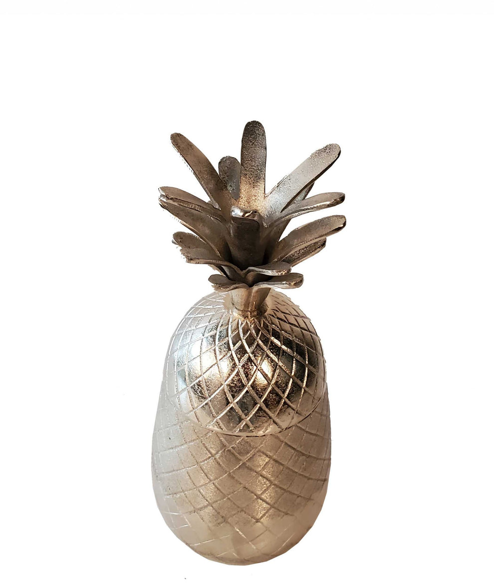 Pineapple Storage Aluminium Decor By Homeroots | Sculptures | Modishstore - 2