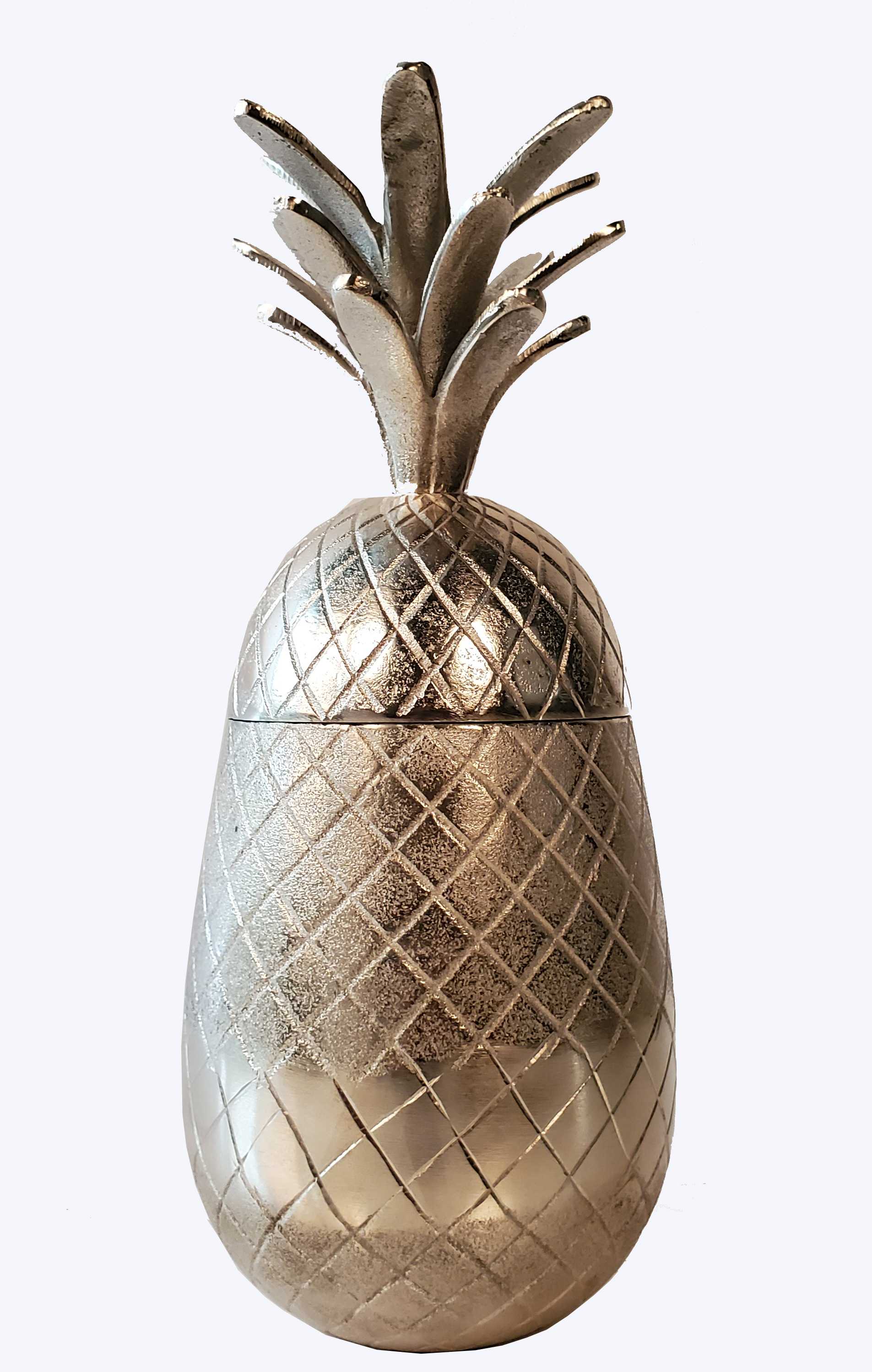 Pineapple Storage Aluminium Decor By Homeroots | Sculptures | Modishstore - 3