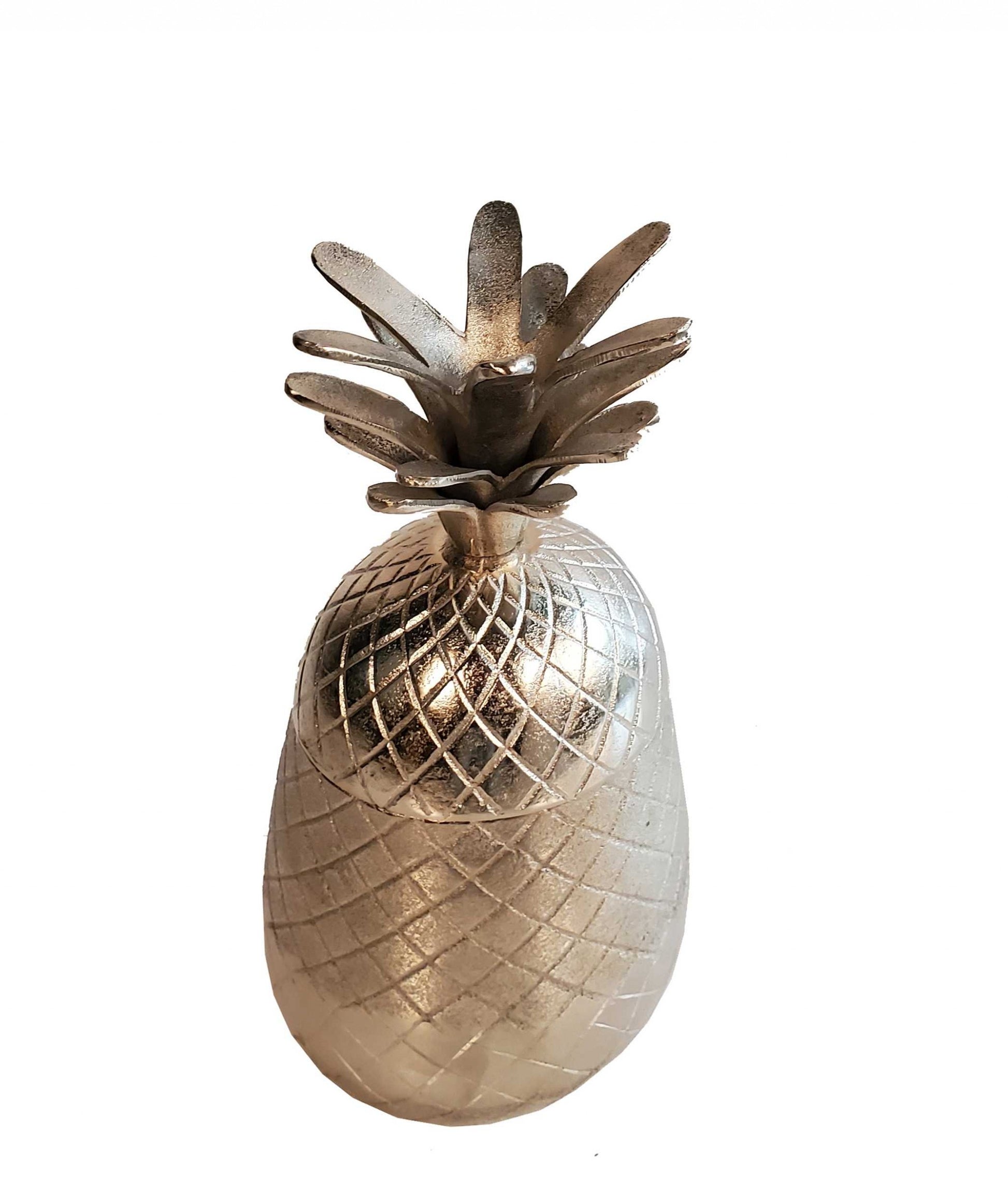 Pineapple Storage Aluminium Decor By Homeroots | Sculptures | Modishstore - 5
