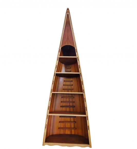 Red Cedar Canoe Book Shelf By Homeroots | Bookcases | Modishstore - 4