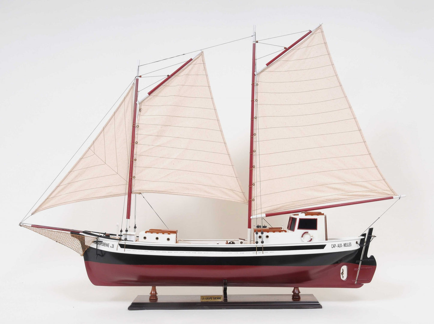 Sailboat Model with Solid Wood Base By Homeroots | Sculptures | Modishstore