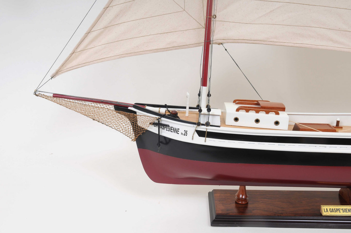 Sailboat Model with Solid Wood Base By Homeroots | Sculptures | Modishstore - 2