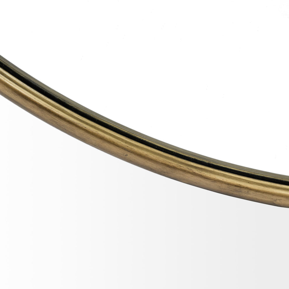 47" Round Gold Metal Frame Wall Mirror By Homeroots | Mirrors | Modishstore - 4