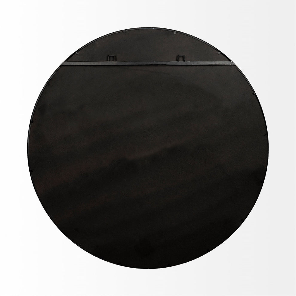 47" Round Gold Metal Frame Wall Mirror By Homeroots | Mirrors | Modishstore - 5