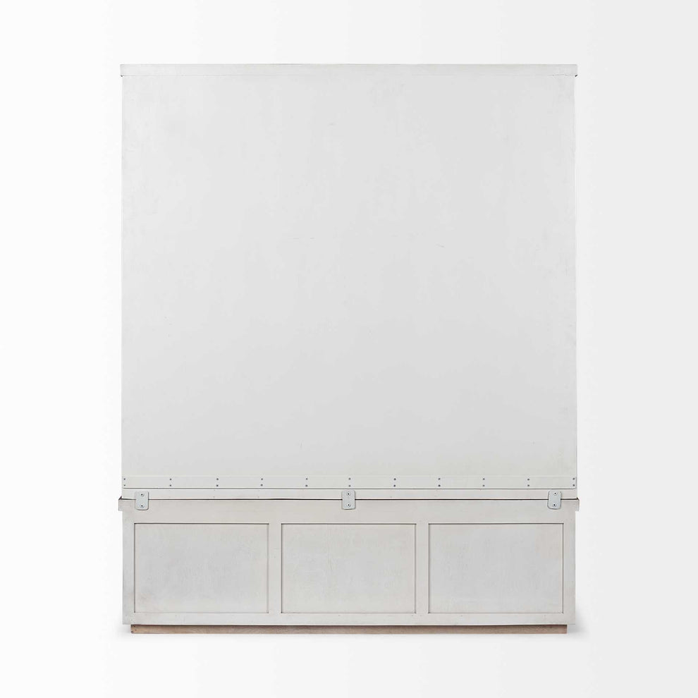 White and Medium Brown Wood Hall Tree with Storage By Homeroots | Shelves & Shelving Units | Modishstore - 4