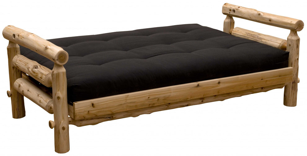 Authentic Log Cabin Natural Cedar Futon By Homeroots | Sofas | Modishstore - 4