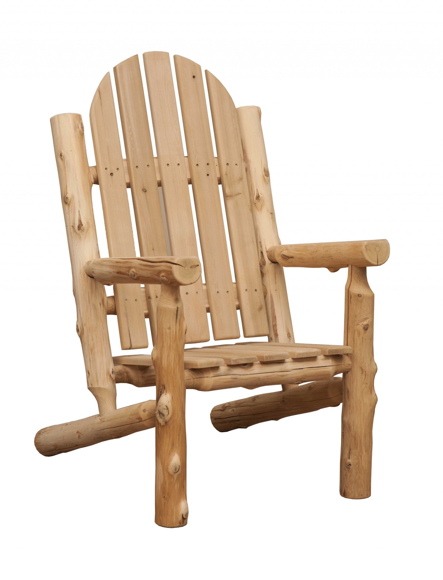 Rustic and Natural Cedar Adirondack Chair By Homeroots | Outdoor Chairs | Modishstore
