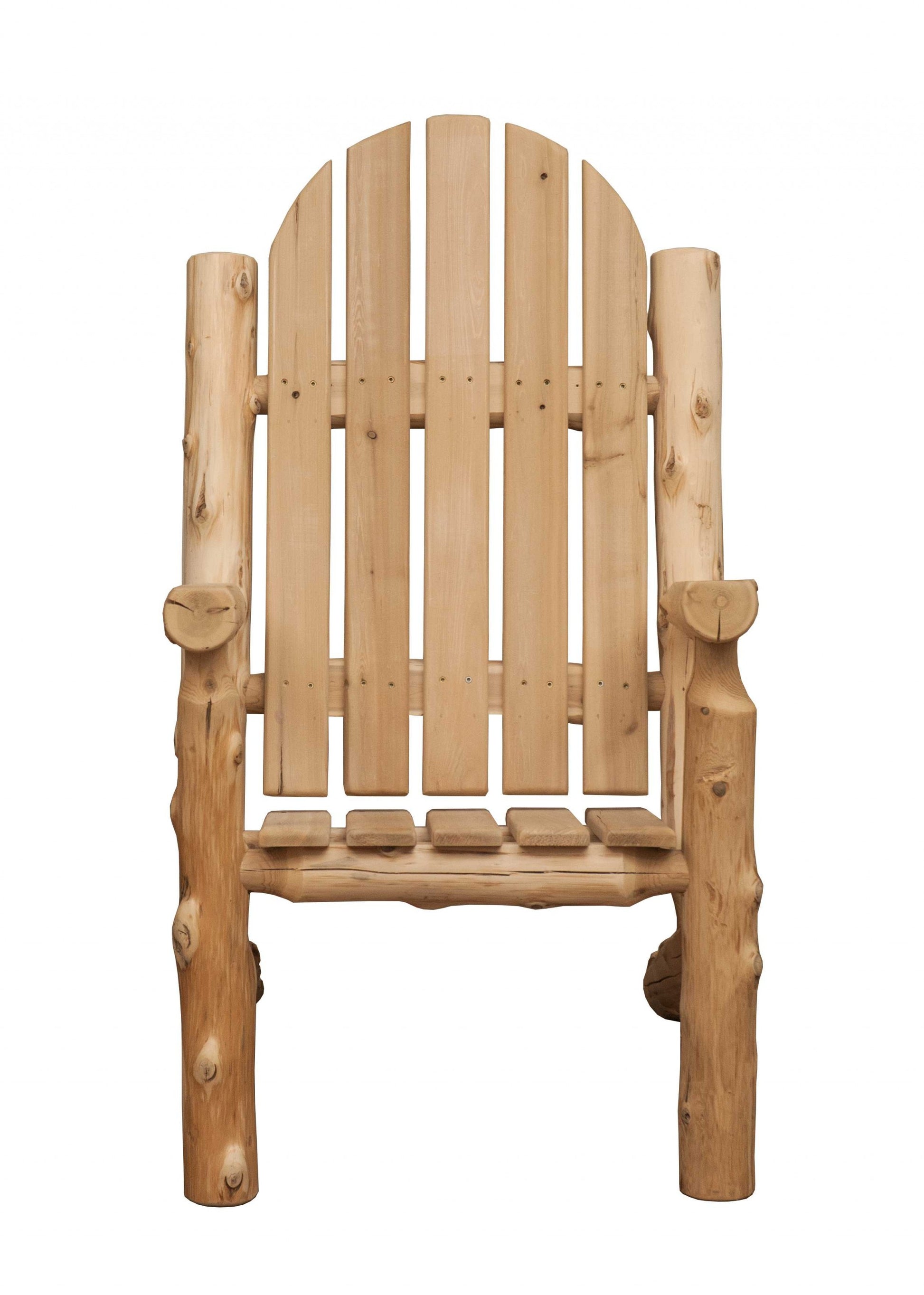 Rustic and Natural Cedar Adirondack Chair By Homeroots | Outdoor Chairs | Modishstore - 2