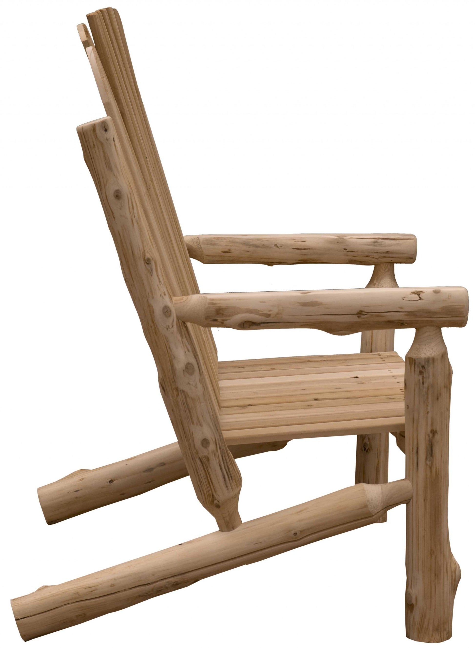 Rustic and Natural Cedar Two - Person Adirondack Chair By Homeroots | Outdoor Chairs | Modishstore - 3