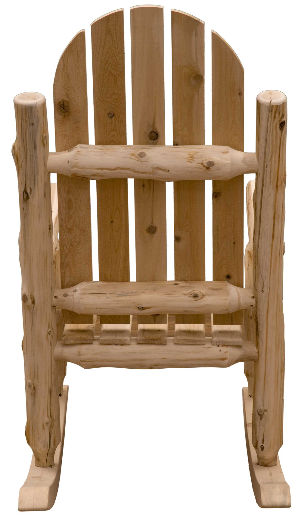 Rustic and Natural Cedar Adirondack Rocking Chair By Homeroots | Outdoor Chairs | Modishstore - 3