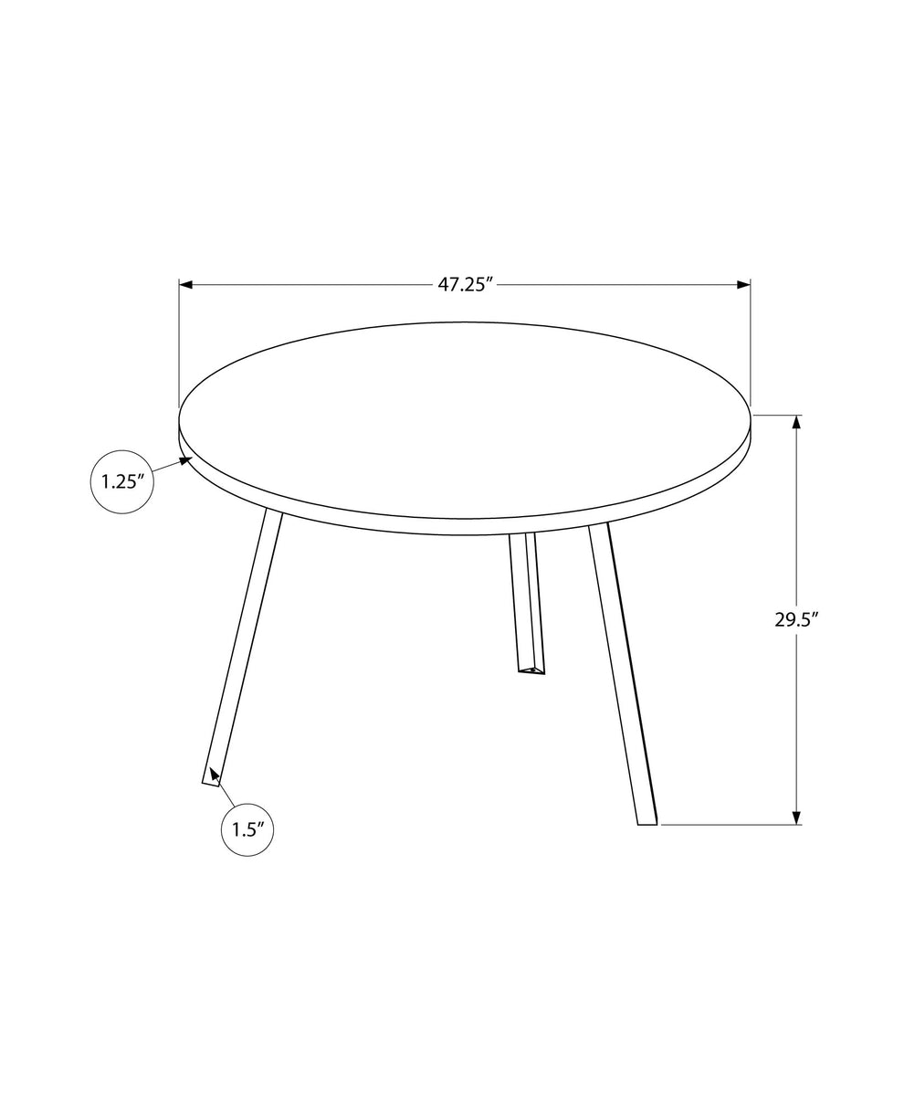48" Round Dining Room Table With Black Reclaimed Wood And Black Metal By Homeroots | Dining Tables | Modishstore - 4