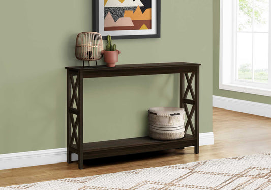 Rectangular Espresso Hall Console Accent Table By Homeroots | Accent Tables | Modishstore - 3