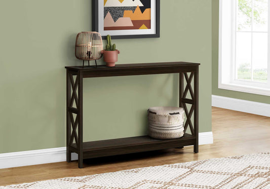 Rectangular Espresso Hall Console Accent Table By Homeroots | Accent Tables | Modishstore