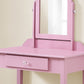 Pink Vanity Mirror And Storage Drawer By Homeroots | Vanity Tables | Modishstore - 4